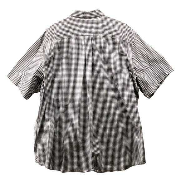 Eddie Bauer Short Sleeve Shirt Mens XXL Button Up Brown Check Plaid Cotton - Picture 2 of 9
